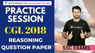 CGL 2018 Question Paper Part - 10 | Reasoning Previous Year Questions | Mohit Kawatra