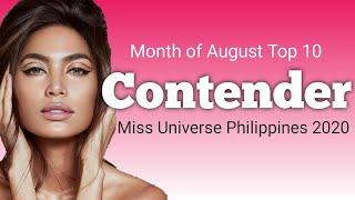 The Month of August Top 10 Contender in Miss Universe Philippines 2020