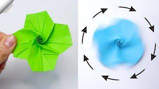 Paper toy antistress Spinning top from paper