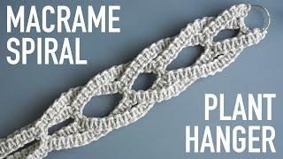 DIY Beginner Macrame Tutorial: Macrame Spiral Plant Hanger Using Square Knots!