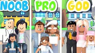 ROBLOX NOOB vs PRO vs GOD FAMILY HOME In ADOPT ME!!! | SunsetSafari