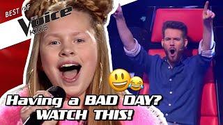 Top 10 | HAPPY & FUNNY Blind Auditions in The Voice Kids! 