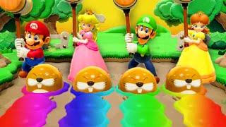 Super Mario Party - Minigames - Peach vs Mario vs Luigi vs Daisy (Master CPU)