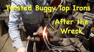 Wrecked Buggy Surrey Top Irons Restored | Engels Coach Shop