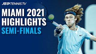 Sinner and Bautista Agut Rematch; Hurkacz and Rublev Clash | Miami 2021 Semi-Final Highlights