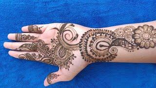 New Arabic mehndi design for sankranthi 2021 || Easy front hand arabic mehndi design for sankranthi|