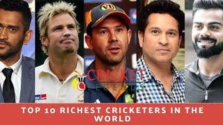 top 10 richest cricketers in world's  Richest crickets in our country best cricketer in the world's