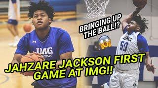 7'0" Jahzare Jackson DOMINATES In His First Game For IMG Academy! Freshman Plays POINT GUARD!? 