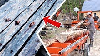 DREAM HOUSE BUILD: Sawmill Beetle Kill Trees Into Lumber