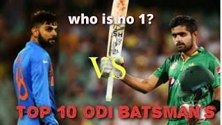 Top 10 one day batsman's for the month of may 2020