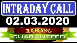 IntraDay Top 3 Jackpot Call 02.03.2020  || intraday tips || best stock for 2020