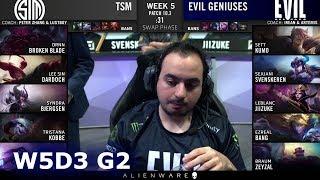 TSM vs Evil Geniuses | Week 5 Day 3 S10 LCS Spring 2020 | TSM vs EG W5D3