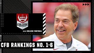 Top 6 College Football Playoff Rankings 