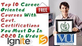 Top 10 Career Oriented Courses With Govt. Certifications You Must Do In 2020 & Earn 20$/Hour In Urdu