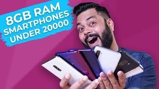 TOP 6 BEST 8GB RAM MOBILE PHONES UNDER ₹20000 BUDGET ⚡⚡⚡ December 2019