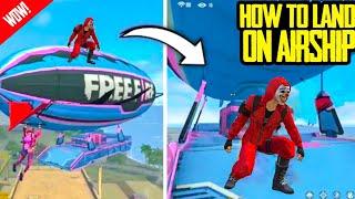 Free Fire Best Hidden Places In AIRSHIP With GUN | FreeFire AIRSHIP CLIMB | Tips and Tricks FreeFire