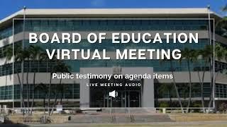 BOE Meeting – Oct. 1, 2020 (Part 1)