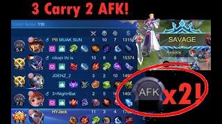 MOBILE LEGEND:Alucard Savage Carry 2 AFK!Road To Top 10 Malaysia Alucard!