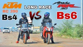 BS6 APACHE RR310 VS BS4 KTM RC390 || LONG RACE || TOP END RACE / SHUBHAM YADUVANSHI