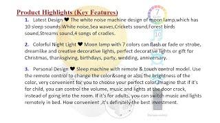 Sound-Machine Night-Light Noise-Machine Baby-Sleeping Therapy - High Fidelity 10 Sounds... PKR Price