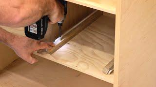 How To Under-Mount Drawer Slides - Woodworking