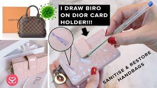 BEST PRODUCTS TO SANITISE & CARE FOR HANDBAGS (I draw on Dior & show you how to get BIRO off)