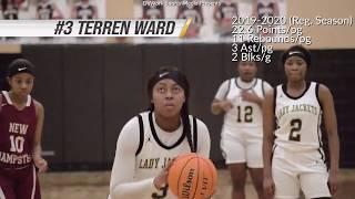 Terren Ward Class of 2020 - Top 10 Girls Basketball Guard Highlights (22ppg/11reb/2blk) All State GA