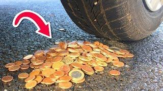 Crushing Crunchy & Soft Things by Car! Experiment CAR vs COIN MONEY!