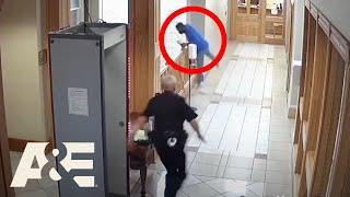 Court Cam: Man HOPS OFF BALCONY to Escape Family Court Arrest | A&E