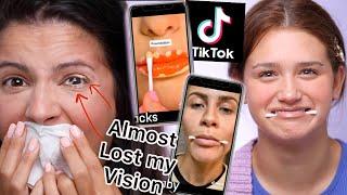 TRYING THE 10 MOST POPULAR TIKTOK BEAUTY HACKS PART 2