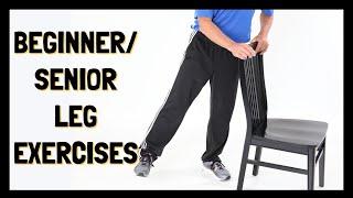 3 BEST Beginner/Senior Leg Exercises Using A Kitchen Chair, Improve Balance & Walking