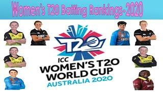 Women's T20 Batting Rankings 2020 || Top 10 women's t20 batting rankings 2020