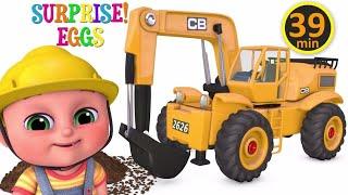 Trucks Construction for Kids - Excavator, Dump Truck, Mixer Truck - toy unboxing jugnu kid