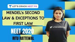 Mendel's Second Law & Exceptions to First Law  | Principles of Inheritance and Variation | NEET 2020