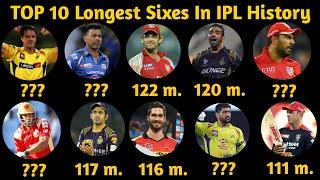 Top 10 Longest Sixes In IPL History (2008-2021) | IPL में बल्लेबाजों द्वारा लगाए गए सबसे लंबे छक्के