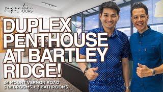 Bartley Ridge: Duplex Penthouse with Spacious Outdoor Balcony in Living Room ($1.99M, 3 Bedrooms)