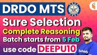 DRDO MTS 2020 | Complete Reasoning Course | Use Referral Code "DEEPU10" & Get 10% Off | Join Now