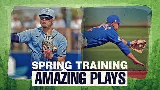 Awesome Spring Training Plays (Dives, Grabs, Throws) | MLB Highlights