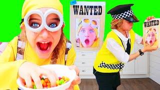 BIGGY POLICEMAN WANTED BAD GUY NAZ Pretend Play w/ The Norris Nuts