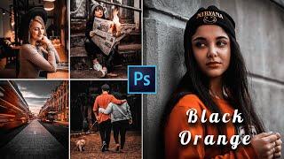 MOODY BLACK & ORANGE Color Grading Photo Effects | CAMERA RAW FILTER