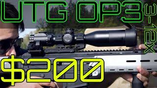 UTG OP3 3-12 UMOA Optic Review - Best Budget Mid to Long Range Scope - With Torture Testing