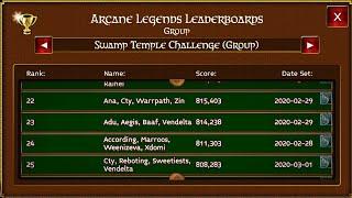 hard to become the number 10 LeaderBoard Swamp Temple Challenge Group.