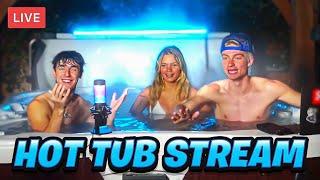 FIRST GIRL TO WALK OUT OF HOT TUB STREAM! W/ BRYCE HALL!