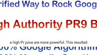 Confirmed 30 High Authority PR9 Inbound links to Rock Google Position for $1