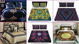 Top Class Most Beautiful Embroidered And Printed Badsheet Idea's For Badroom