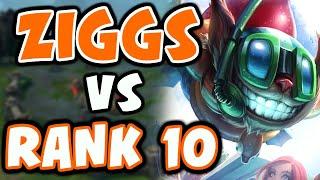 RANK 10 NA thought he stood a chance vs my ZIGGS | Challenger Ziggs | 10.5 - League of Legends