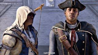 Assassin's Creed 3 Remaster - Connor Meets His Father Haytham (Assassin Son Templar Dad) PS4 Pro