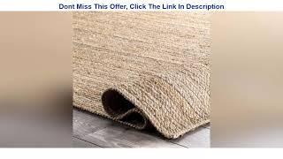 Top 10 nuLOOM Rigo Hand Woven Farmhouse Jute Area Rug, 4' x 6', Natural