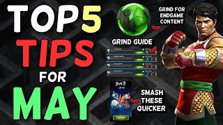 Top 5 Tips Of The Month | May Key Dates, Revive Grinding,   | Marvel Contest of Champions