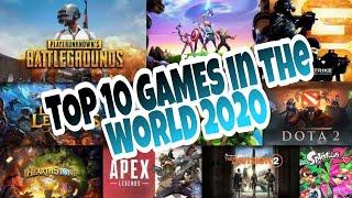 TOP 10 Most popular games In the world 2020  |  The End